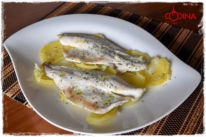 Lubina al horno con patatas