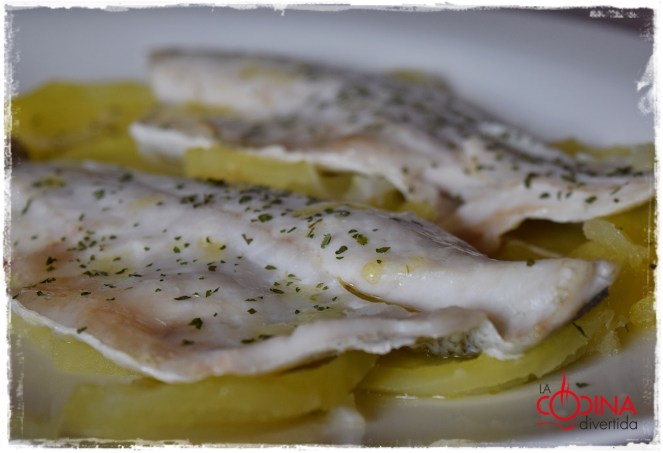 Lubina al horno con patatas