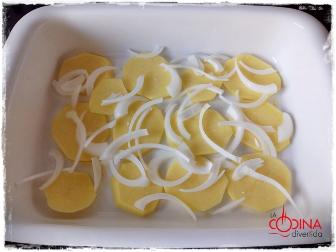 Lubina al horno con patatas