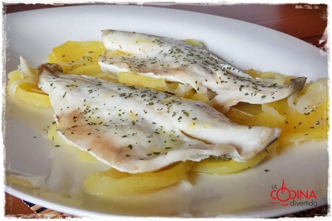 Lubina al horno con patatas