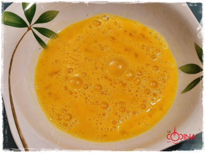 Revuelto jugoso de setas de cardo con jamón