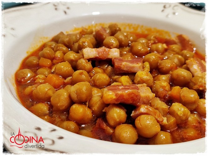 garbanzos con panceta curada