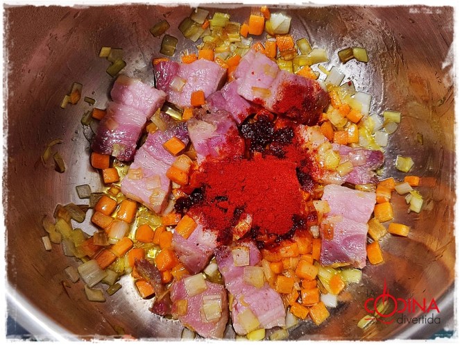 garbanzos con panceta curada