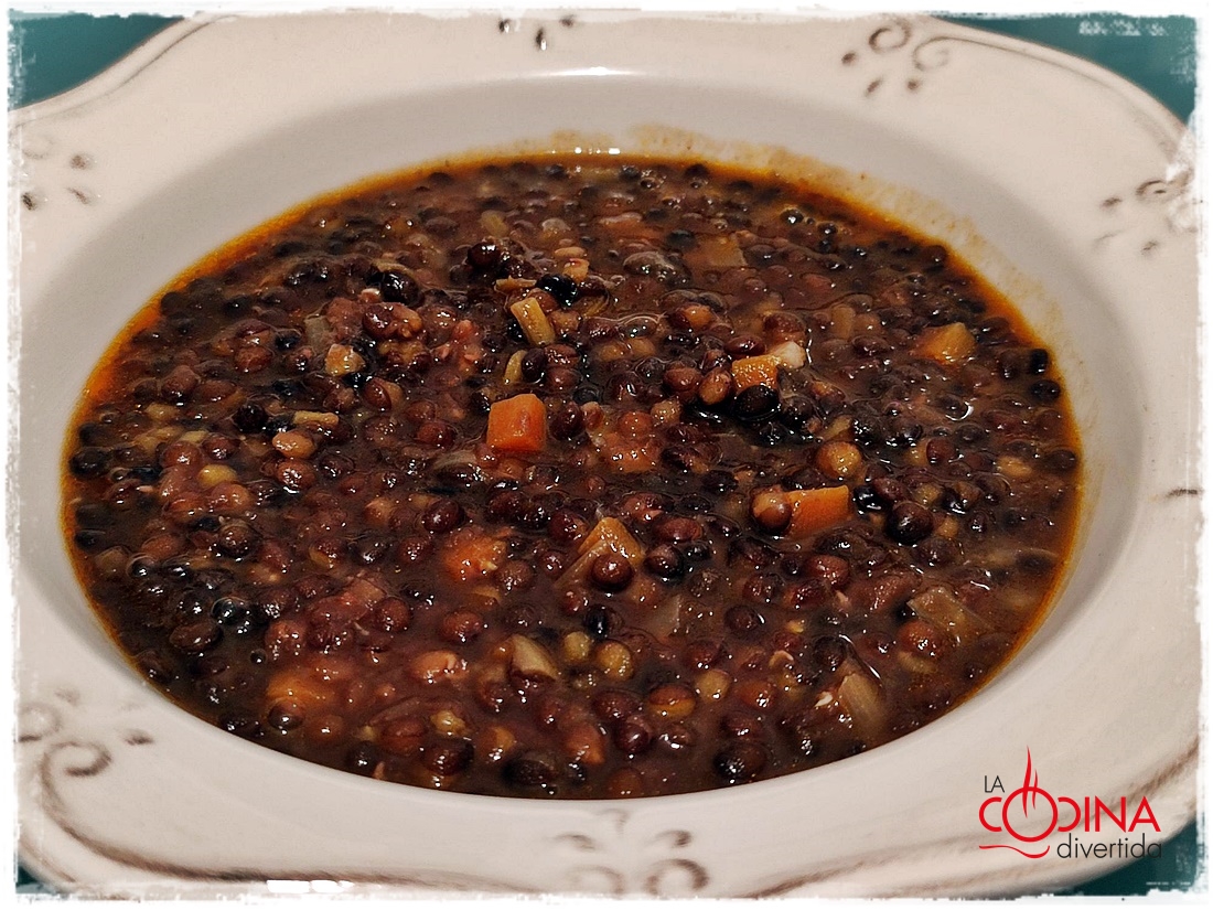 lentejas caviar beluga verdura chorizo