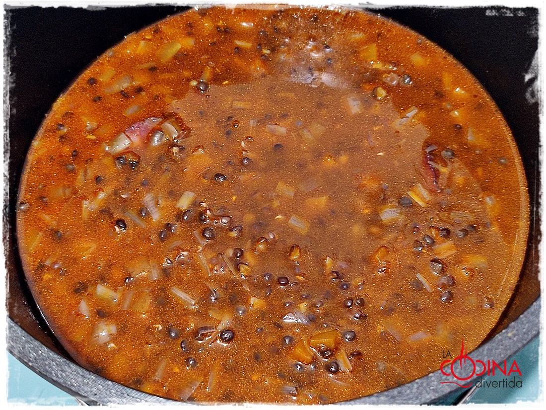 lentejas caviar beluga verdura chorizo