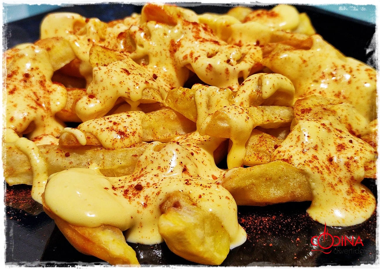 Patatas Rober's con mayonesa de huevo frito