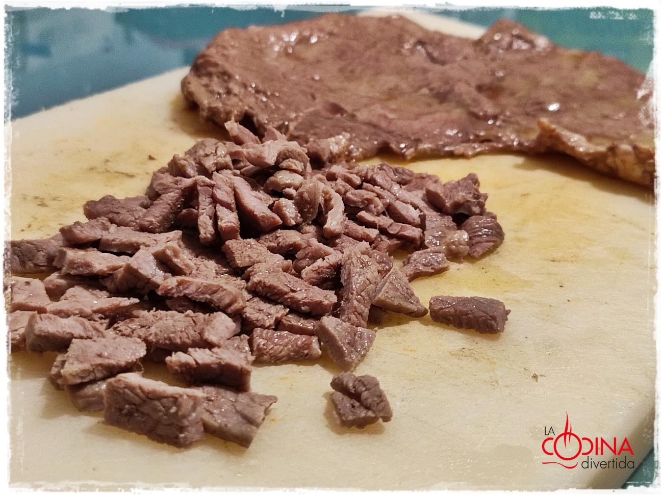 macarrones de aprovechamiento con carne de filetes