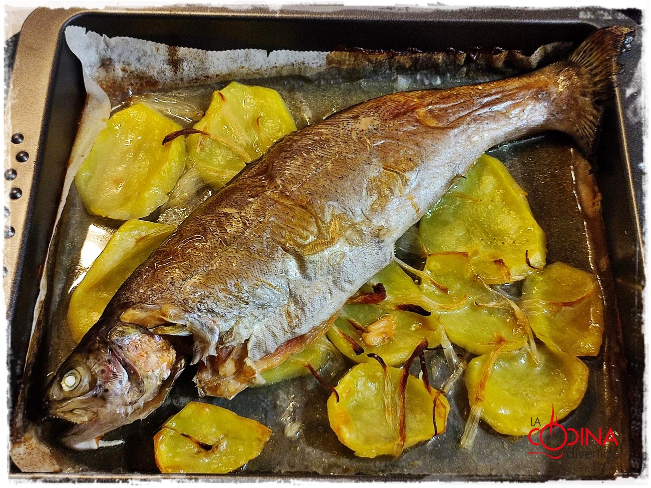trucha asalmonada rellena jamon